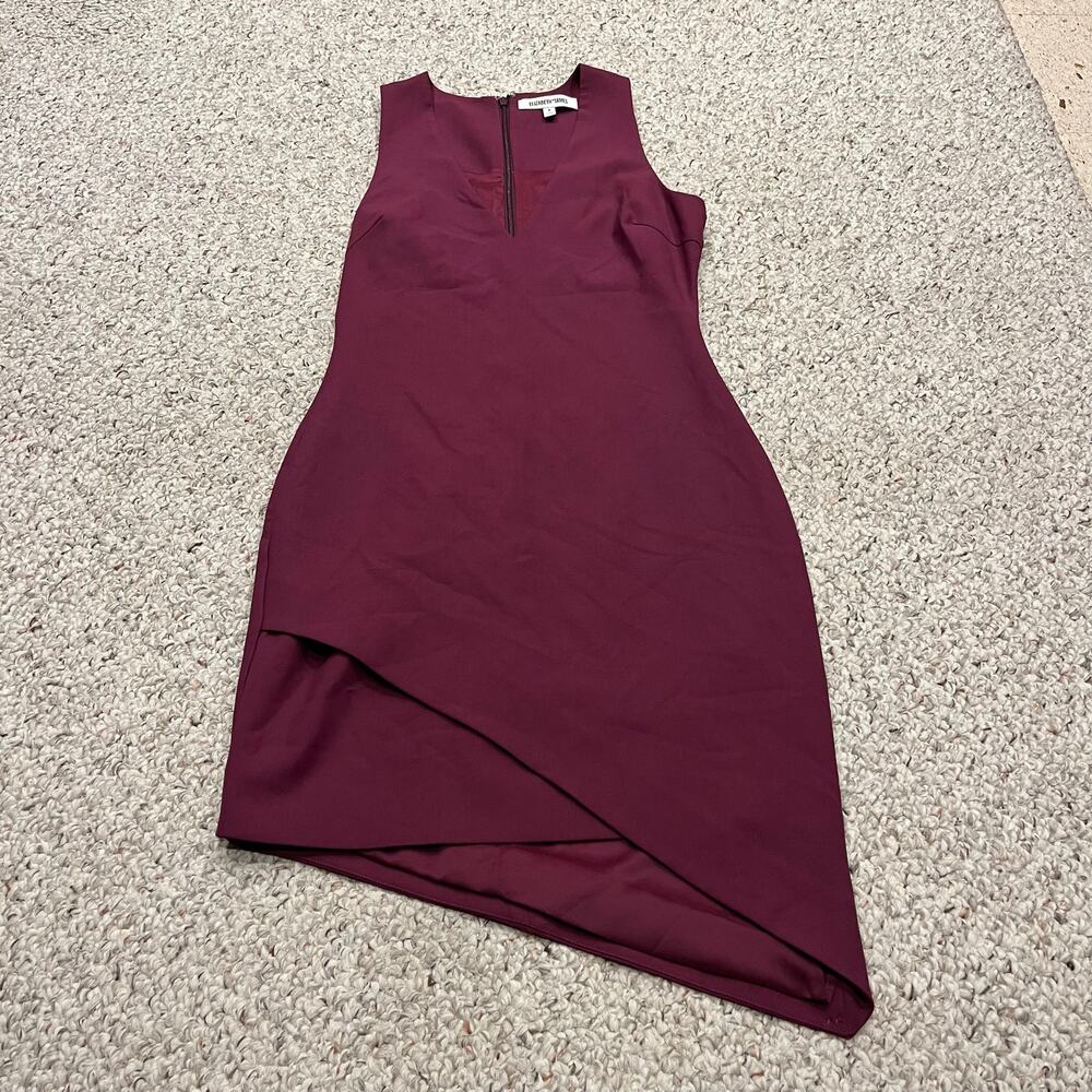 Elizabeth and James Rosa Sleeveless Mini Dress Sz 4 Wine Red Classic Formal